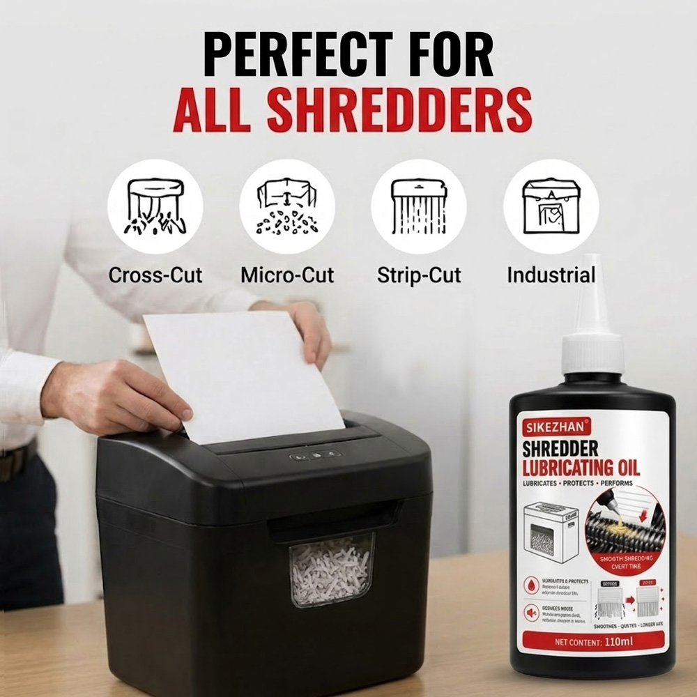 Home Office Gear - 110ml Shredder Smeerolie Voorkomt Storingen Papiersnijder