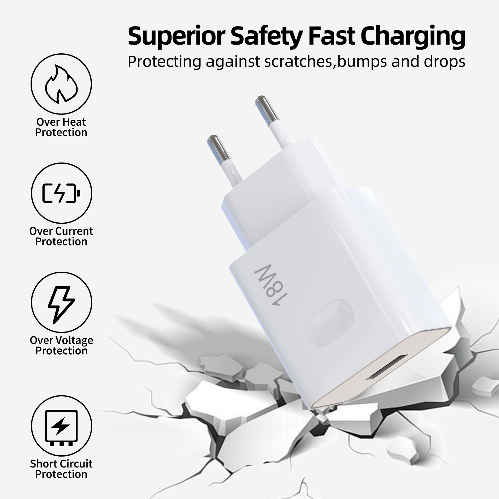 EU 18W QC3.0 snelle USB-wandop - Home Office Vivo recensie en prijs