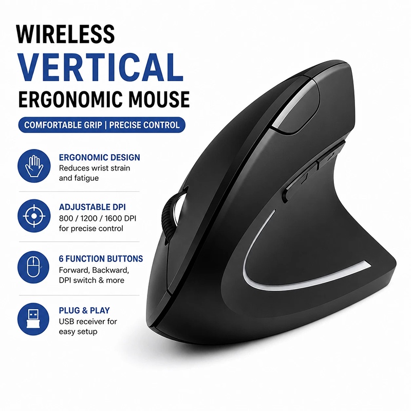Oplaadbare verticale gamingmui - Home Office Gear recensie en prijs