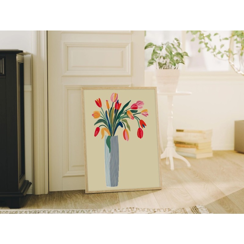 2 stuks tulpbloemen canvas kun - Home Office For Two recensie en prijs
