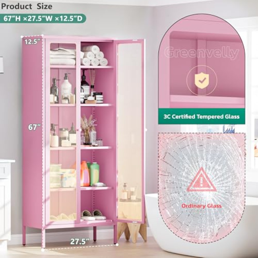 5-laags glazen vitrinekast voo - Home Office In Living Room recensie en prijs